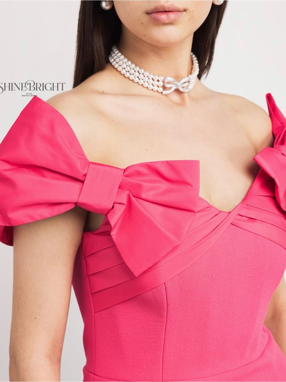 Rebecca Vallance Bow-detail crêpe minidress